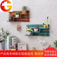 美式乡村实木挂衣架壁挂墙上置物架衣帽挂钩店铺客厅装饰品挂衣钩