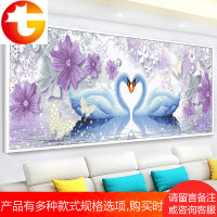 天鹅湖十字绣绣情侣结婚浪漫婚庆系列线绣卧室清新自然风