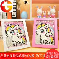 儿童十字绣钻石绣钻石画小幅贴钻画8寸点钻满钻水晶砖石