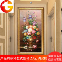 欧式5d钻石画满钻石绣花瓶玄关走廊贴钻十字绣客厅砖石画