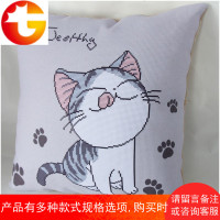 十字绣线绣刺绣抱枕简约现代客厅卡通可爱猫汽车5D简单绣