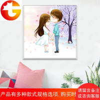 满绣十字绣线绣小幅情侣结婚客厅简单十字绣爱情浪漫卧室
