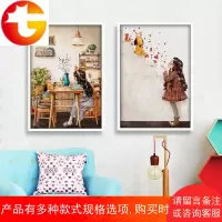 美式乡村十字绣线绣客厅卧室画女孩儿童卡通可爱小件