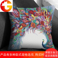 十字绣线绣客厅卧室卡通靠枕头套一对满绣自己绣小件抱枕