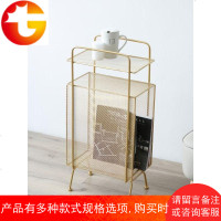 北欧设计师软装客厅装饰架子落地杂志架书架多功能卧室铁艺置物架