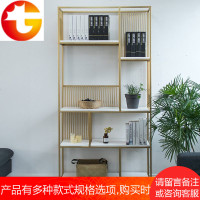 北欧铁艺落地置物架书柜玄关书架客厅隔断装饰陈列展示架简约现代