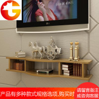 用机顶盒架子电视实木置物架客厅墙面装饰墙壁上隔板置物架迷你