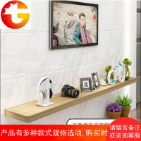 实木置物架墙壁一字隔板电视机顶盒搁板客厅壁挂背景墙装饰架定制