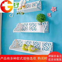 背景墙装饰架壁挂免打孔创意搁板雕花墙上置物架艺术创意格子书架