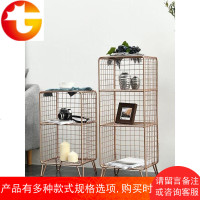 北欧铁艺置物架客厅卧室转角书架多层收纳架装饰陈列架 床头柜