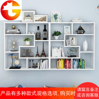 免打孔墙上置物架客厅卧室壁挂创意书架背景装饰架厨房储物架简约