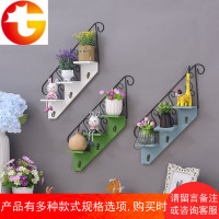 墙上装饰品墙面装饰创意家居卧室墙饰挂钩铁艺壁挂小花架壁饰隔板