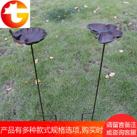 复古田园别墅庭院铸铁铁艺喂鸟器鸟食盆花园装饰品摆件花插