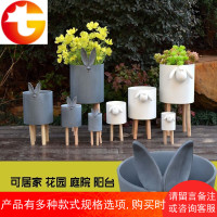 户外创意草坪装饰品别墅园林庭院兔羊雕塑花园景观花盆垃圾桶摆件