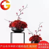 新中式摆件仿真花禅意玄关酒店样板房现代简约客厅茶几盆景装饰品