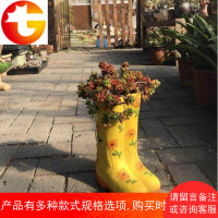靴子花盆花园摆件别墅庭院植物造景美式园艺多肉杂货装饰户外花器