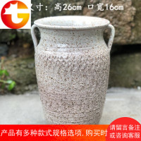 手工粗陶多肉花盆老庄盆法师盆陶瓷陶罐客厅室外干花装饰花器