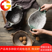 创意个性日式和风窑变陶瓷陶艺特色餐厅餐具家用菜碗汤碗装饰摆件