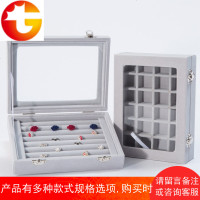 绒布首饰收纳盒小号便携珠宝箱戒指耳钉耳环手链饰品展示盒子