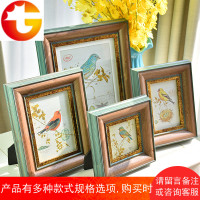 美式实木洗照片加相框摆台创意挂墙6七7寸a4婚纱照全家福定制画框