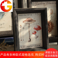 复古怀旧装饰画框6寸7寸8寸10寸A3客厅咖啡店挂墙艺术小相框摆台
