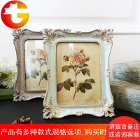 美式法式欧式雕花描金7寸相框复古优雅韩版工艺画框创意像架摆台