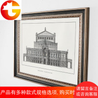 复古美式大尺寸定做画框挂墙写真海报框广告框定制拼图相框素描