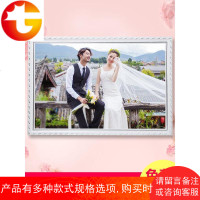 全家福实木相框婚纱照放大挂墙欧式画框装裱照片制作48寸36寸40寸