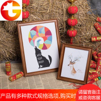实木欧式相框挂墙4K8k开20 14 16 18 24 30 32寸A3A4海报框裱画框