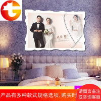韩式婚纱照水晶相框挂墙创意组合结婚洗照片冲印加摆台定做韩版大