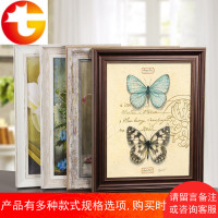 美式大相框复古画框挂墙8开4K A3 16 12 18 20寸装裱欧式定制做A4