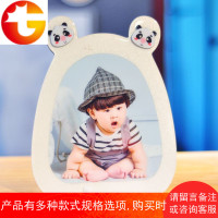 大韩水晶摆台亚米奇相框木版画制作桌摆烤瓷儿童宝宝婚纱照片定制