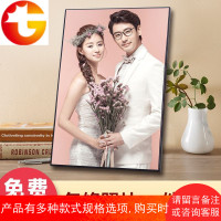 36寸40寸48寸拉米娜无框画结婚纱照相框摆台放大照片挂墙制作定制