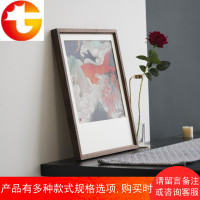 黑胡桃g1手工装裱画框定制儿童画a4实木大相框拼图框创意挂墙轻奢