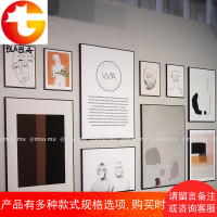 北欧金属简约细边画框极细相框超窄细框海报装裱画框组装方便