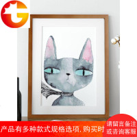 实木画框装裱卡纸木质4开8K素描白色边挂墙相框简约内衬水彩A3 A4