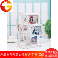创意360度旋转摩天轮相框 5寸欧式复古儿童写真影楼大风车相架