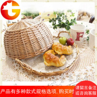 ZAKKA 杂货柳编藤编烘培制品面包托盘果盘圆形食物托盘面包托盘