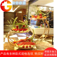 酒吧ktv水果盘架欧式现代创意三层点心架铁艺水果拼盘果盘ktv专用