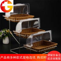 酒店时尚创意面包点心水果篮带盖自助餐水果盘多层食物展示架