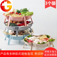 家用花型火锅配菜盘子 可叠加餐具蔬菜拼盘小碟子 点心盘子水果盘