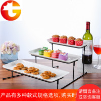 欧式三层点心盘蛋糕盘多层糕点盘客厅创意糖果托盘架子陶瓷水果盘
