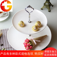 二层蛋糕盘生日甜品台 下午茶点心架干果盘 西式陶瓷客厅水果盘