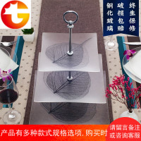 欧式客厅三层水果盘多层家用甜品台塔糕点玻璃下午茶点心蛋糕架托