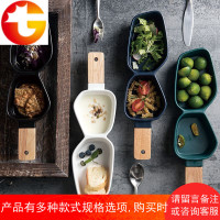 北欧餐具陶瓷多格水果盘酒店创意佐料零食点心小吃瓜子坚果薯条盘