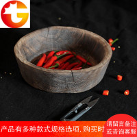 原创做旧大木碗美食拍照道具实木器皿干果木盆果盘 创意