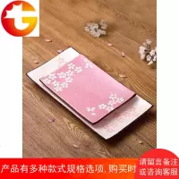 日式陶瓷碟子长方形盘子大号菜盘可爱餐具陶瓷盘水果盘鱼盘