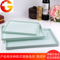 密胺茶具上菜水果盘饺子托盘长方形塑料家用创意茶盘杯盘北欧简约