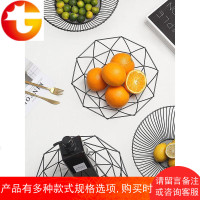 北欧极简创意设计铁艺收纳篮水果篮现代水果盘家用收纳筐