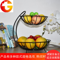 欧式现代高档水果盘客厅双层沥水果篮创意摆件糖果干果盆 邮